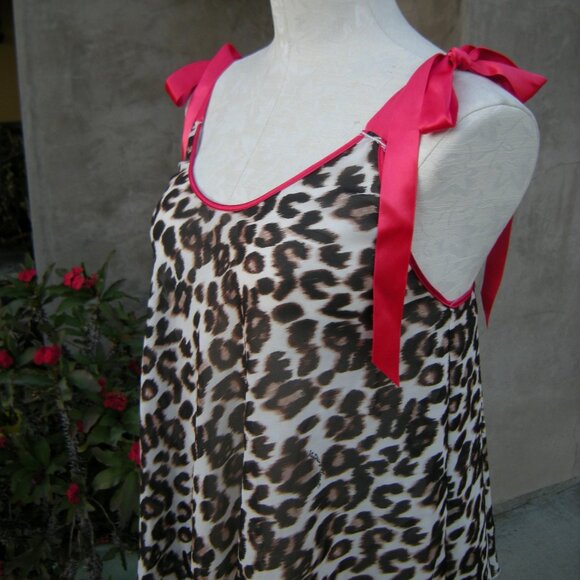 Victoria's Secret S/P Leopard Print & Pink Babydoll - Picture 6 of 10